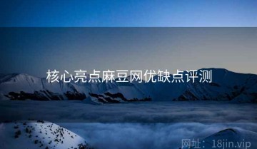核心亮点麻豆网优缺点评测