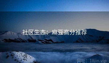 社区生态：麻豆高分推荐
