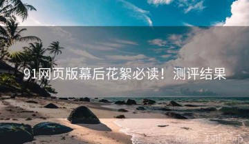 91网页版幕后花絮必读！测评结果