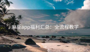 麻豆app福利汇总：全流程教学